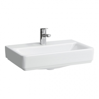 Praustuvas Laufen PRO S Compact 550x380x95 mm, šlifuota apačia, su 1 anga maišytuvui viduryje 
